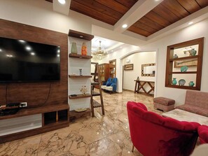 Villa, 3 Bedrooms, Accessible, Smoking | Living room | Books - The Paradise - Luxury 3BR Villa Near the Airport in Dehradun (Rishikesh)