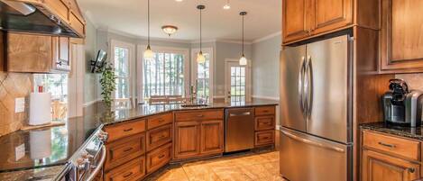 Microwave, oven, stovetop, dishwasher