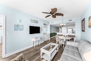 Condo, Multiple Beds, Balcony, Beach View (Majestic Bliss) | Living area | 42-inch flat-screen TV with digital channels - Majestic Bliss Luxury in Pcb! (Panama City Beach)