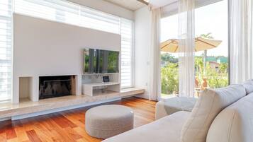 TV connectée, cheminée