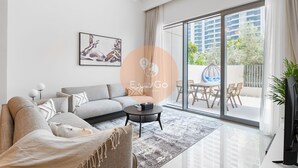 Apartment, 2 Bedrooms, Pool Access, Pool View | Living room - Easygo-luxury 2bdrterrace Creek Harbor06 (Dubai)