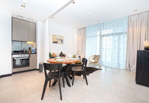 Apartment, 1 Bedroom, Pool Access | Dining room - Easygo- Executive 1bdr Northside Busbay (Dubai)