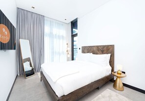 Apartment, 1 Bedroom, Pool Access | 1 bedroom, bed sheets - Easygo- Executive 1bdr Northside Busbay (Dubai)