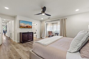 3 bedrooms, iron/ironing board, travel cot, WiFi