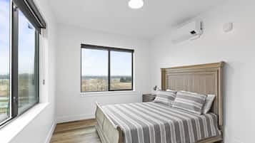 2 dormitorios, cuna de viaje, wifi gratis y ropa de cama