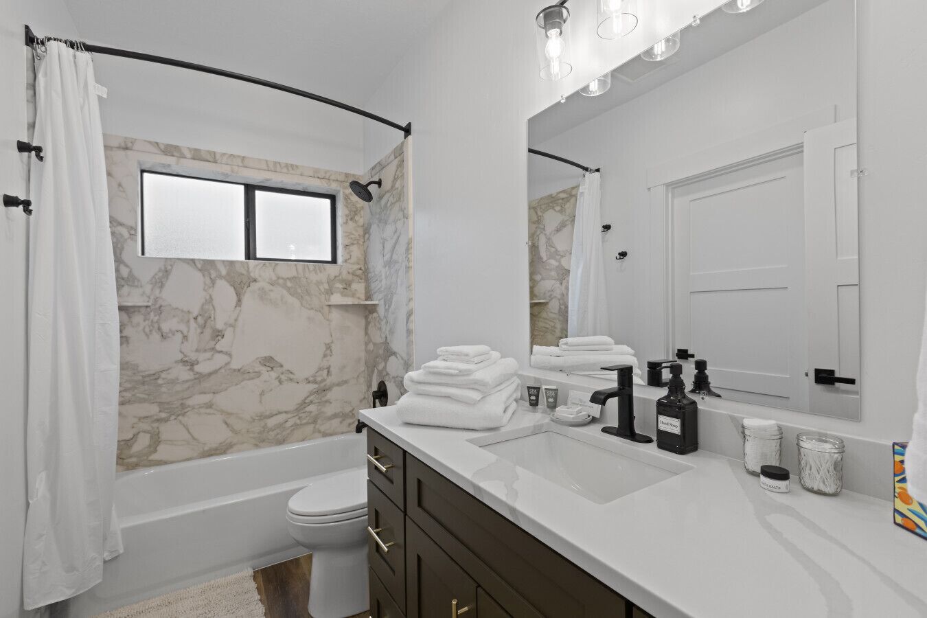 Hair dryer, towels