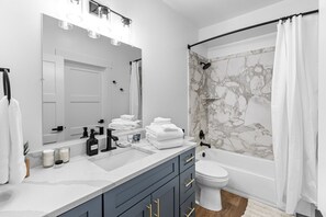 Hair dryer, towels