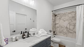 Hair dryer, towels