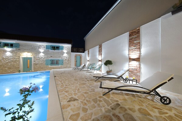 A heated pool