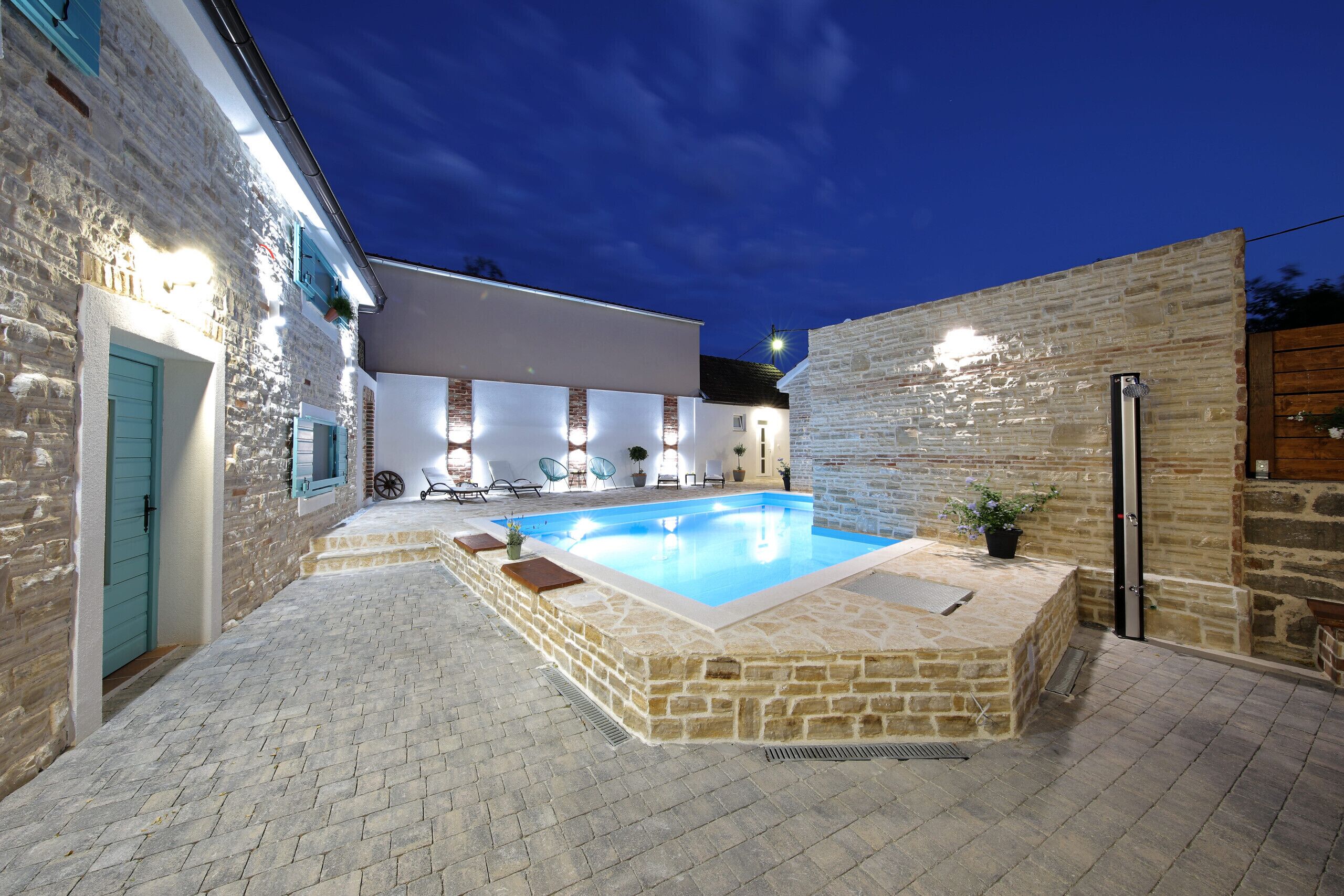 A heated pool