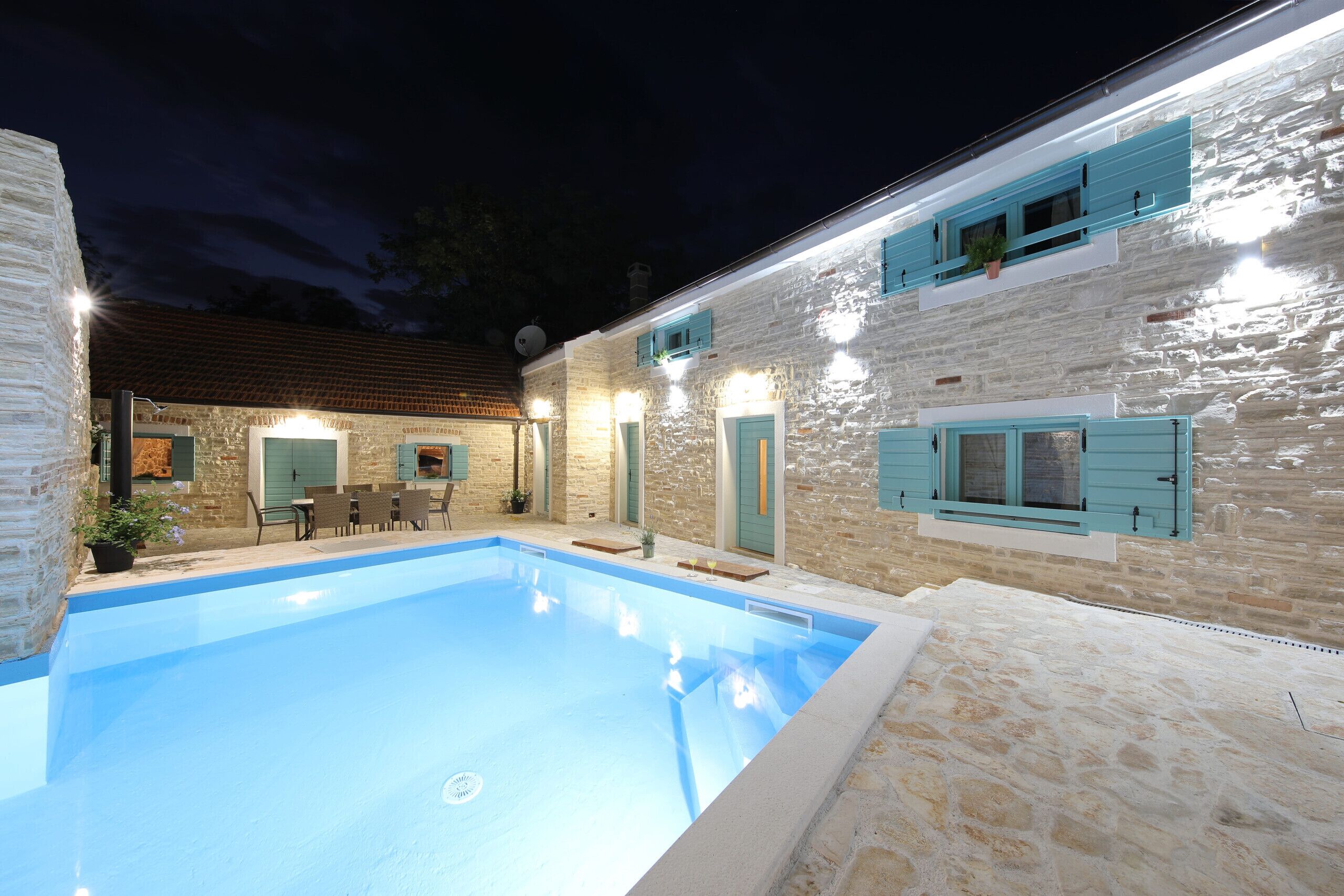 A heated pool