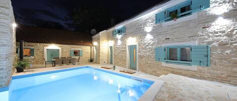 A heated pool
