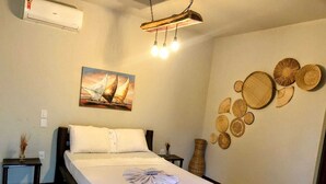 Chalet Standar, beranda, pemandangan kebun
