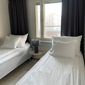 2 bedrooms, bed sheets