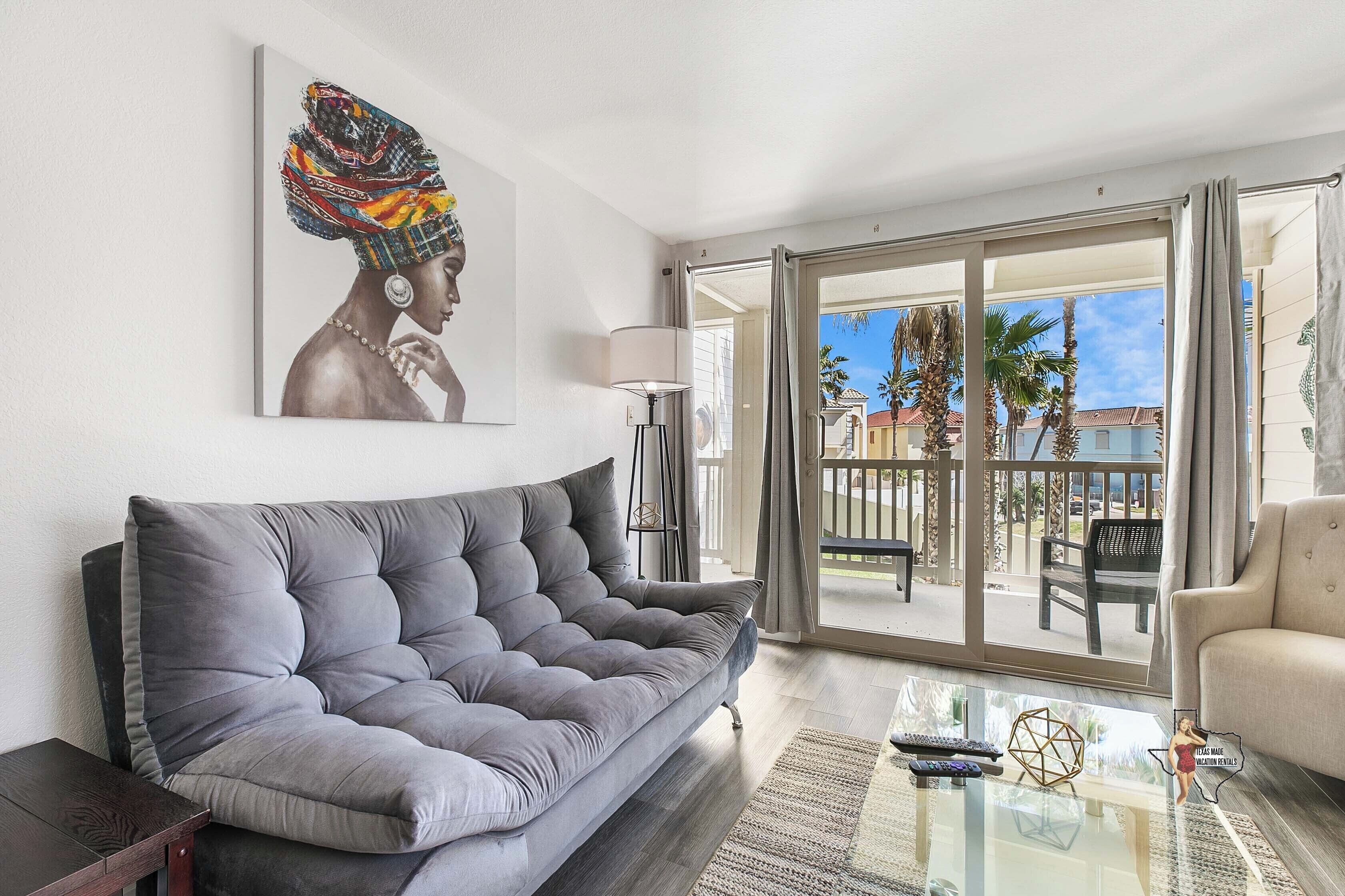 Basic Apartment, 2 Bedrooms, Non Smoking, Kitchen | Living area | 50-inch Smart TV with cable channels