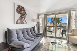 Basic Apartment, 2 Bedrooms, Non Smoking, Kitchen | Living area | 50-inch Smart TV with cable channels - Bahia Mar Solare Resort Condos (South Padre Island)