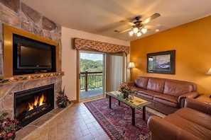 Smart TV, fireplace, computer monitors, printers