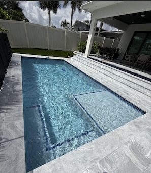 A heated pool