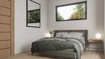 2 bedrooms, iron/ironing board, WiFi, bed sheets