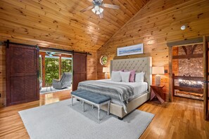 4 bedrooms, desk, iron/ironing board, travel cot