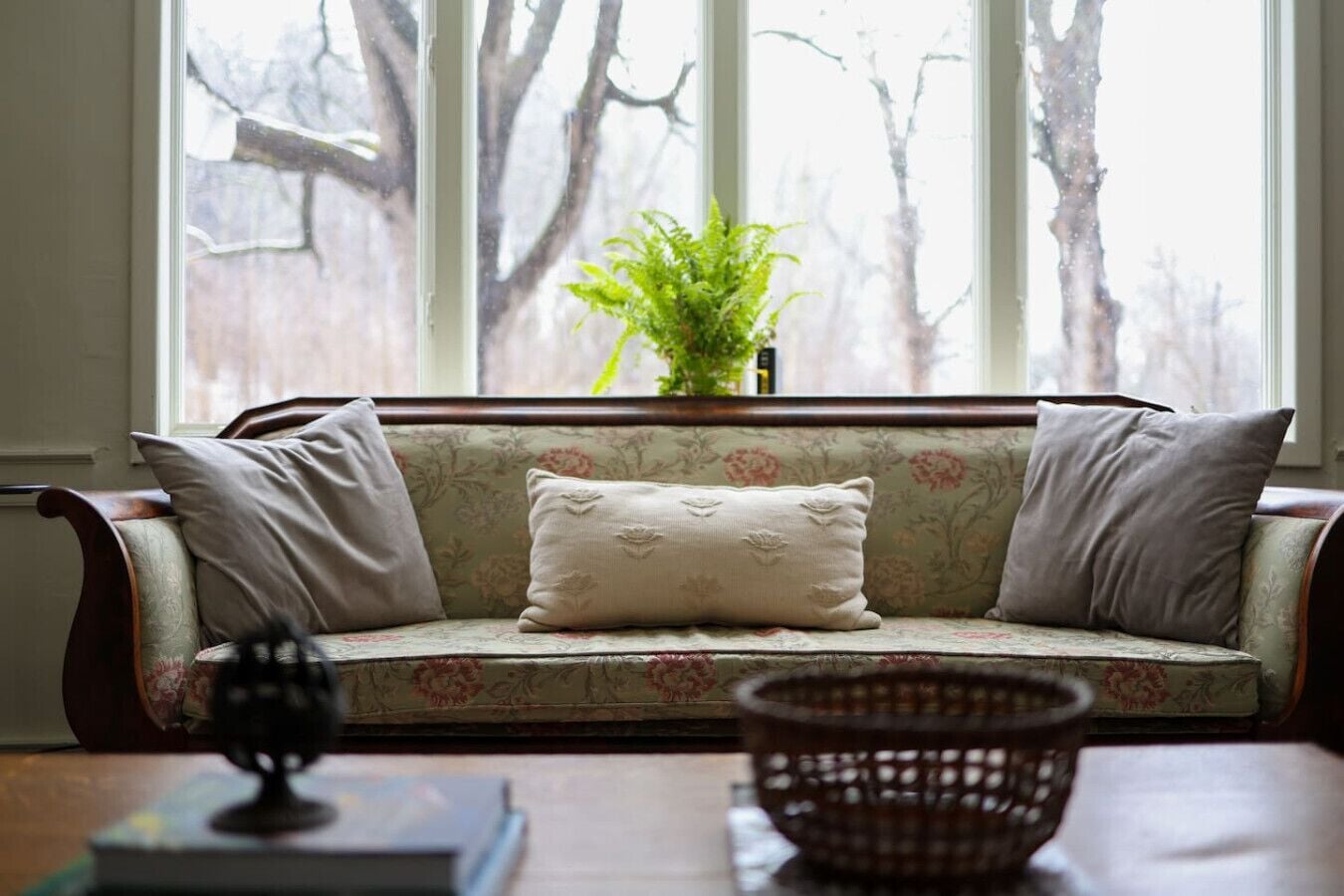 Smart TV, chimenea y libros 