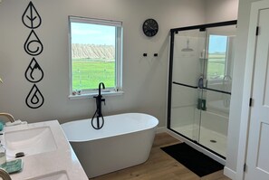 Shower, hair dryer, towels, soap - Beautiful Barndo on the Pond! (Glidden)