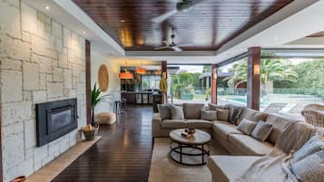 Smart TV, fireplace