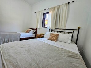 1 غرفة نوم وواي فاي وملاءات أسرّة