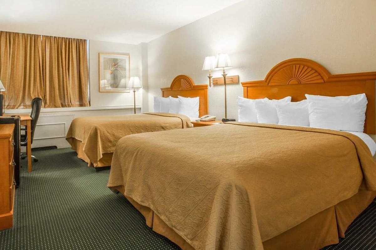 In-room safe, desk, laptop workspace, blackout drapes