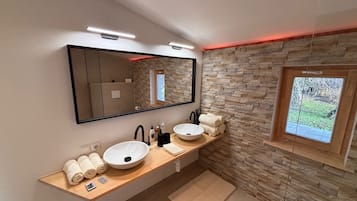 Regadera, amenidades de baño ecológicas, secadora de cabello, toallas