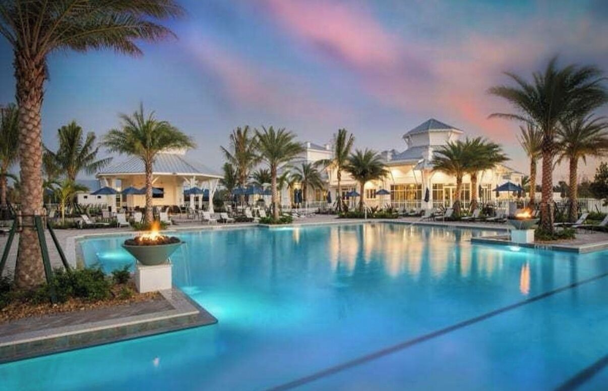 A heated pool