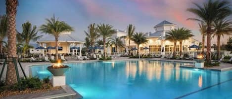 A heated pool
