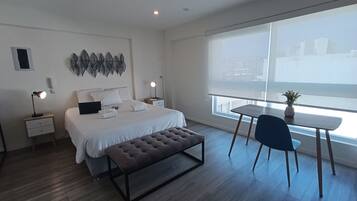 Suite estudio Confort (504) | Cortinas opacas, sistema de insonorización, wifi gratis y ropa de cama
