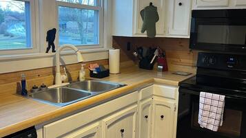 Microwave, oven, stovetop, dishwasher