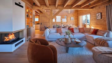 TV, fireplace, video games, stereo