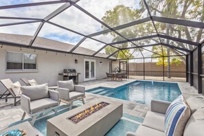 Outdoor pool, a heated pool