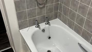 Hair dryer, towels, toilet paper