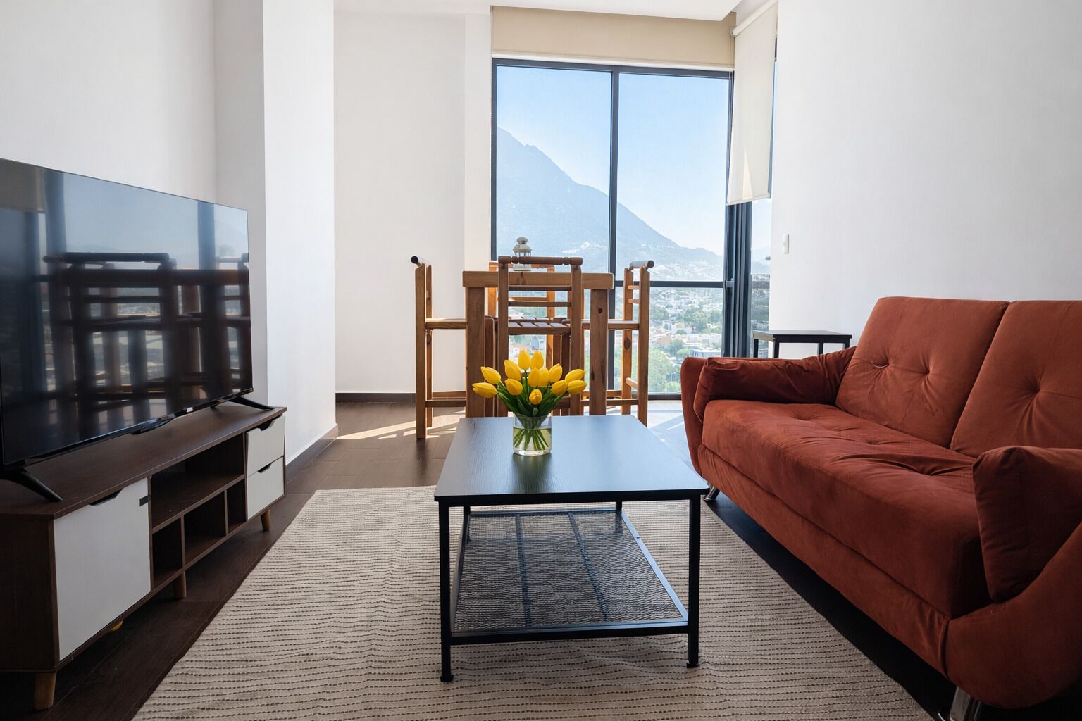 Executive Apartment, Balcony, Mountain View | Living area | Smart TV, streaming services