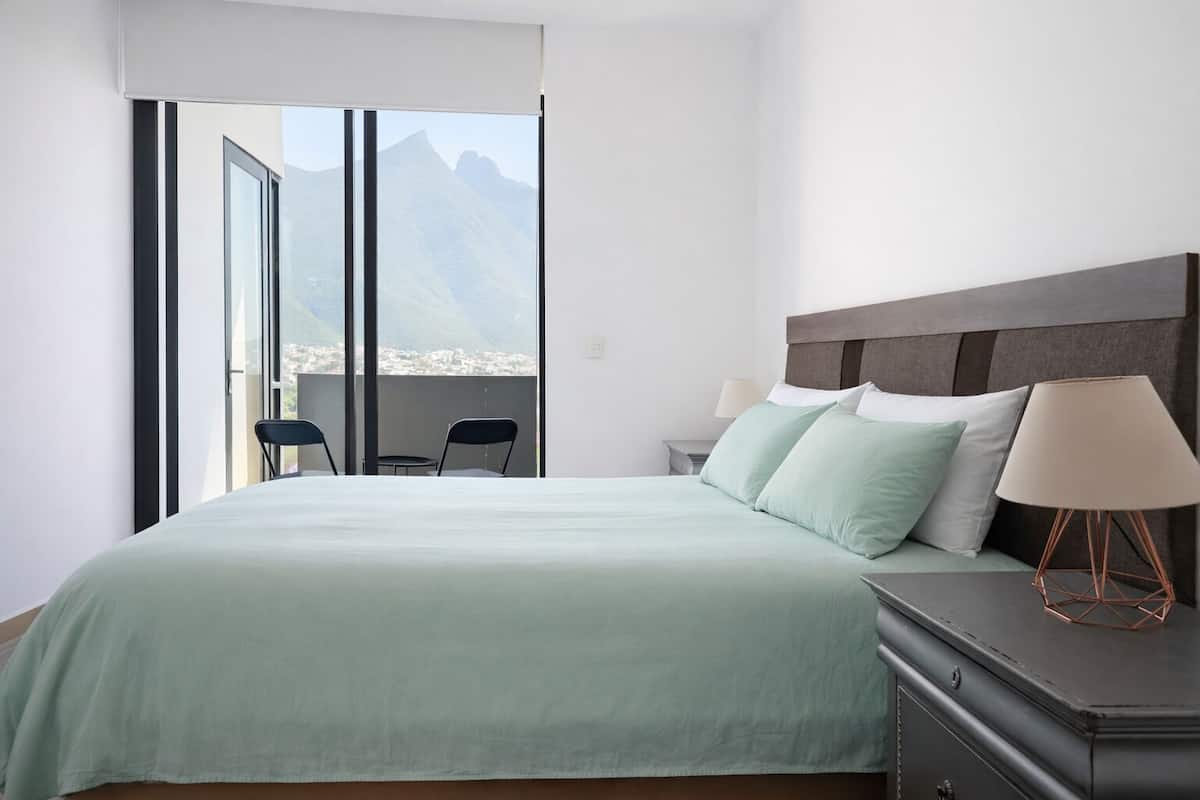 Executive Apartment, 1 Queen Bed with Sofa bed, Balcony, Mountain View | Laptop workspace, WiFi (free), individually decorated