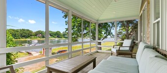 Cozy, open-concept, Parker River House. Waterfront, boat slip, pet-friendly!