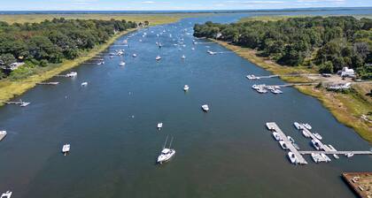 Cozy, open-concept, Parker River House. Waterfront, boat slip, pet-friendly!