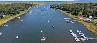 Cozy, open-concept, Parker River House. Waterfront, boat slip, pet-friendly!