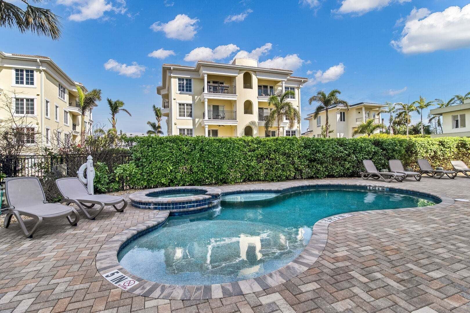 A heated pool