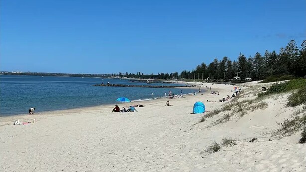 A beach with clear skies, sandy shore, and a few tents. - Beach Serenity 1

Share

Save
 (Brighton-Le-Sands)