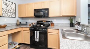 Microwave, oven, stovetop, dishwasher