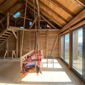 Interior - Apartment 'Heuboden' with Mountain View, Shared Terrace and Shared Garden (Hirschfeld)
