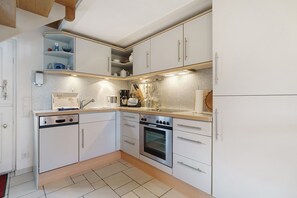 Fridge, oven, stovetop, dishwasher