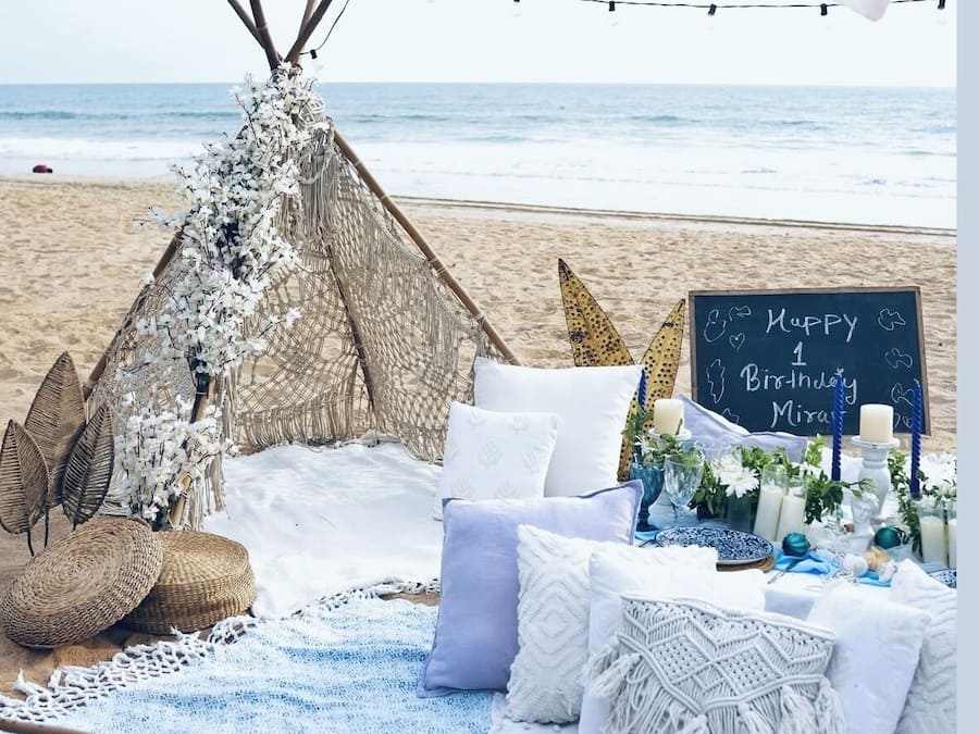 On the beach