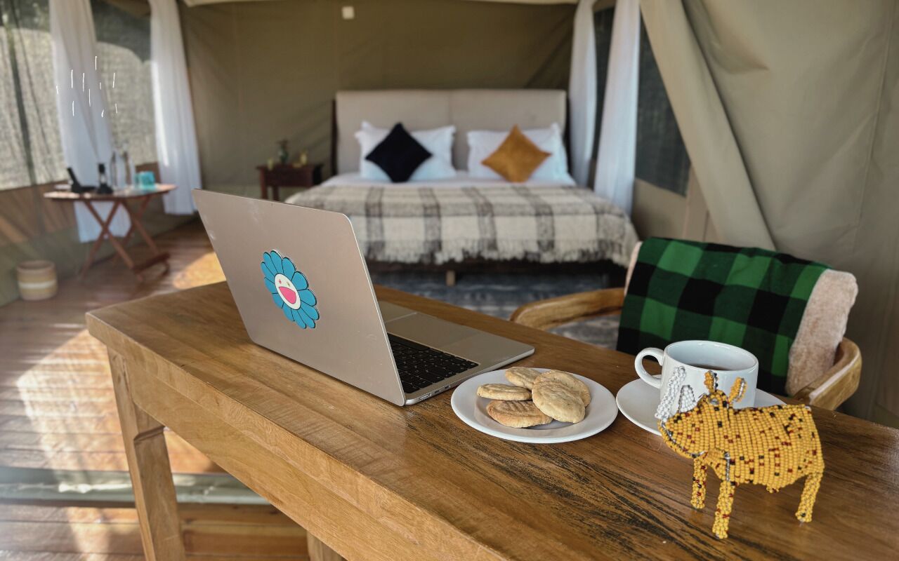 豪華帳棚, 1 張特大雙人床, 花園景觀 | 布置獨特、筆電工作空間、免費無線上網、床單