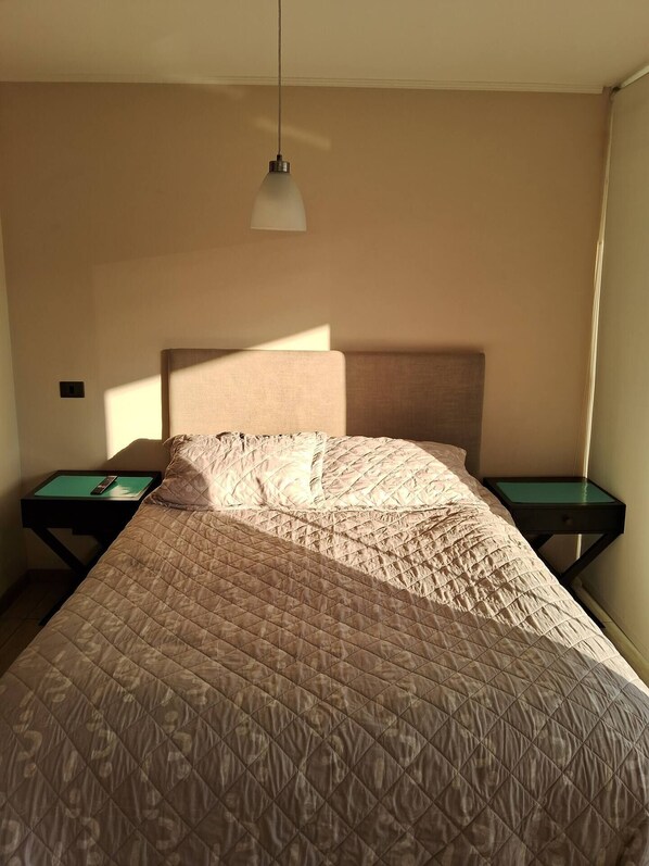 1 bedroom, iron/ironing board, bed sheets
